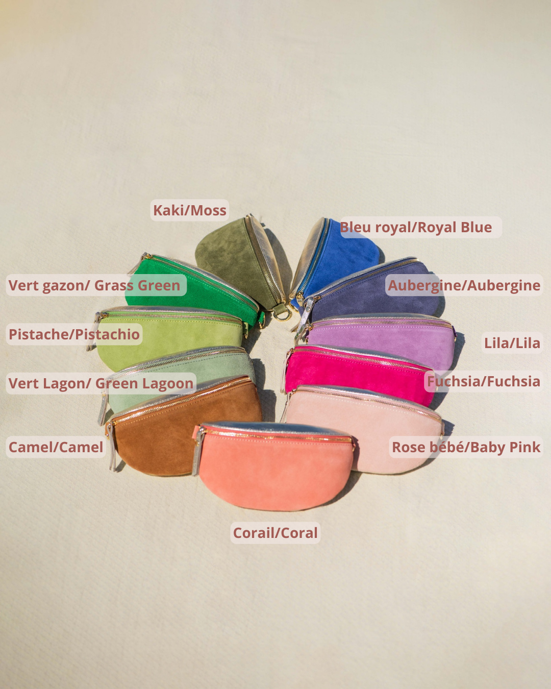 Sac Banane colorées bicolores Fanny pack bicolor colored