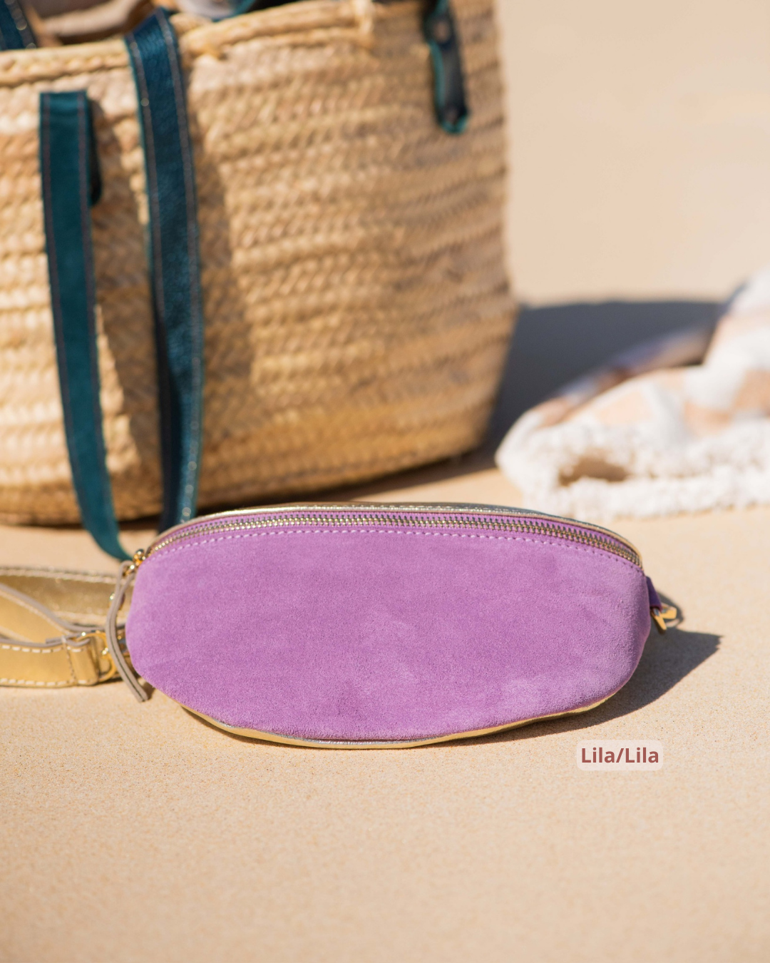 Sac Banane colorées bicolores Fanny pack bicolor colored Lila violet