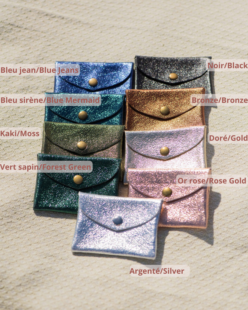 Shiny little and cute wallets 100% Split Leather mini porte monnaies brillants colorés 
