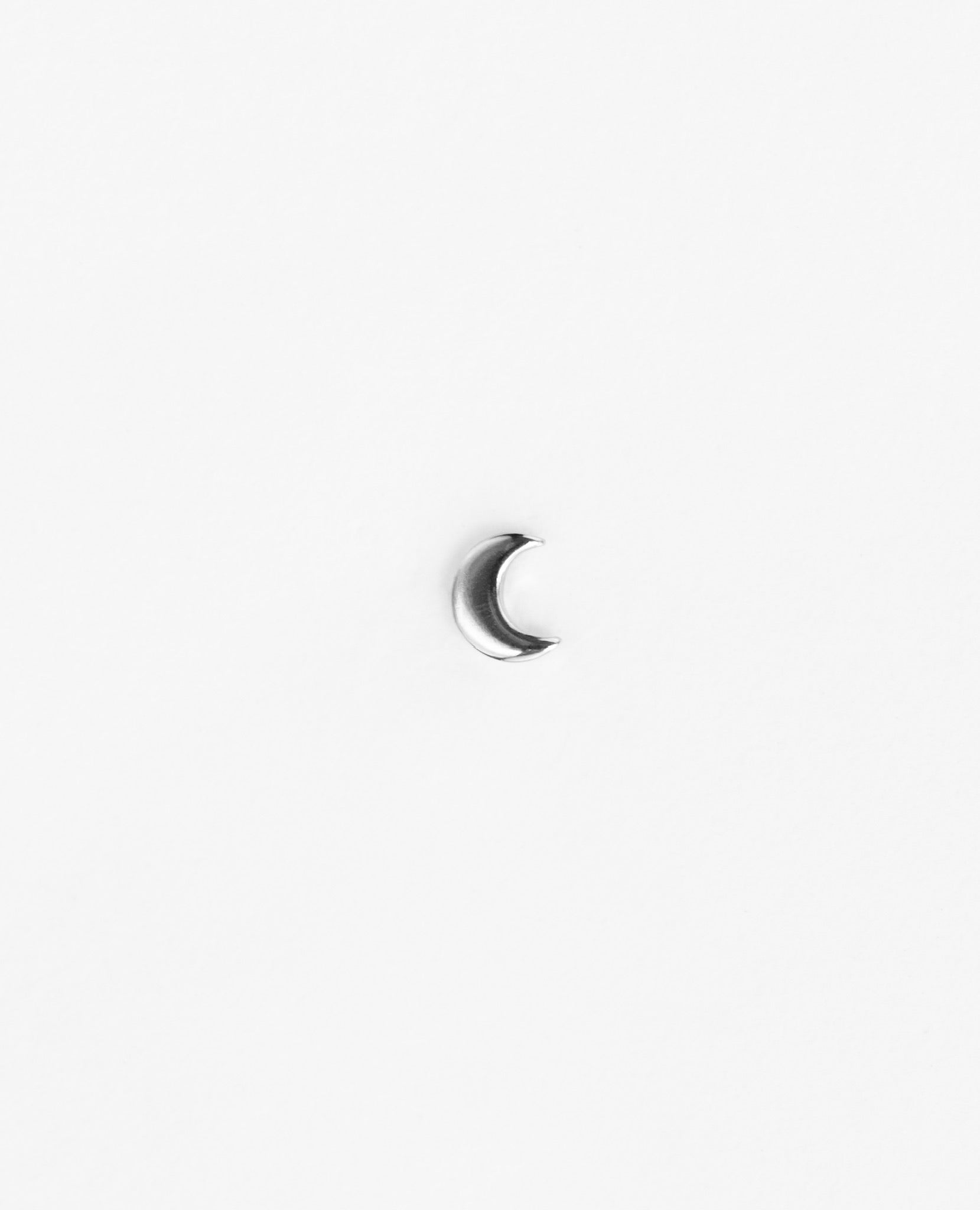 Boucle d'oreille en forme de lune plaqué or résistant à l'eau waterproof Moon earrings gold plated silver argent massif