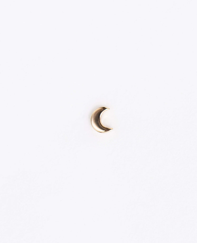 Boucle d'oreille en forme de lune plaqué or résistant à l'eau waterproof Moon earrings gold plated