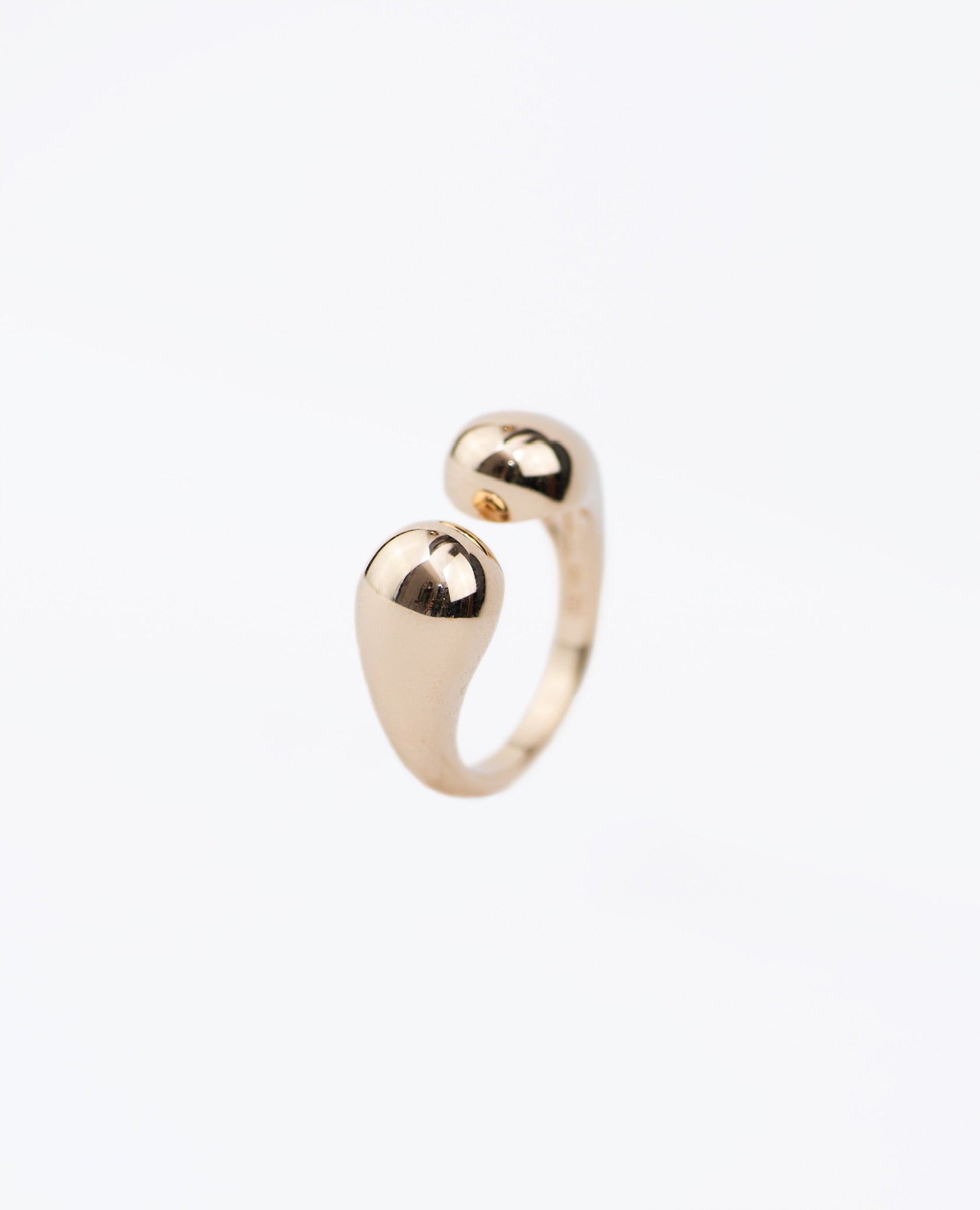 Bague plaqué or goutte séparées ouverte résistante à l'eau Open ring drop gold plated waterproof
