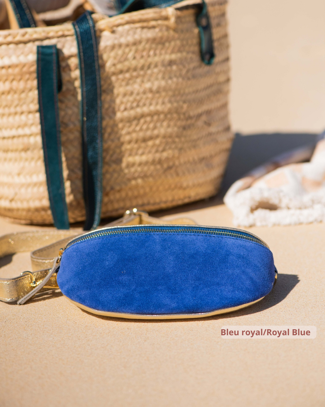 Sac Banane colorées bicolores Fanny pack bicolor colored bleu royal blue