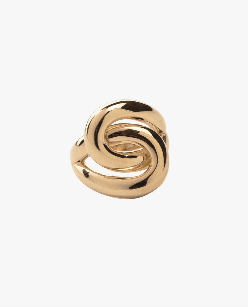 Ring Madrid, España  - Big Gold Plated Twist Ring