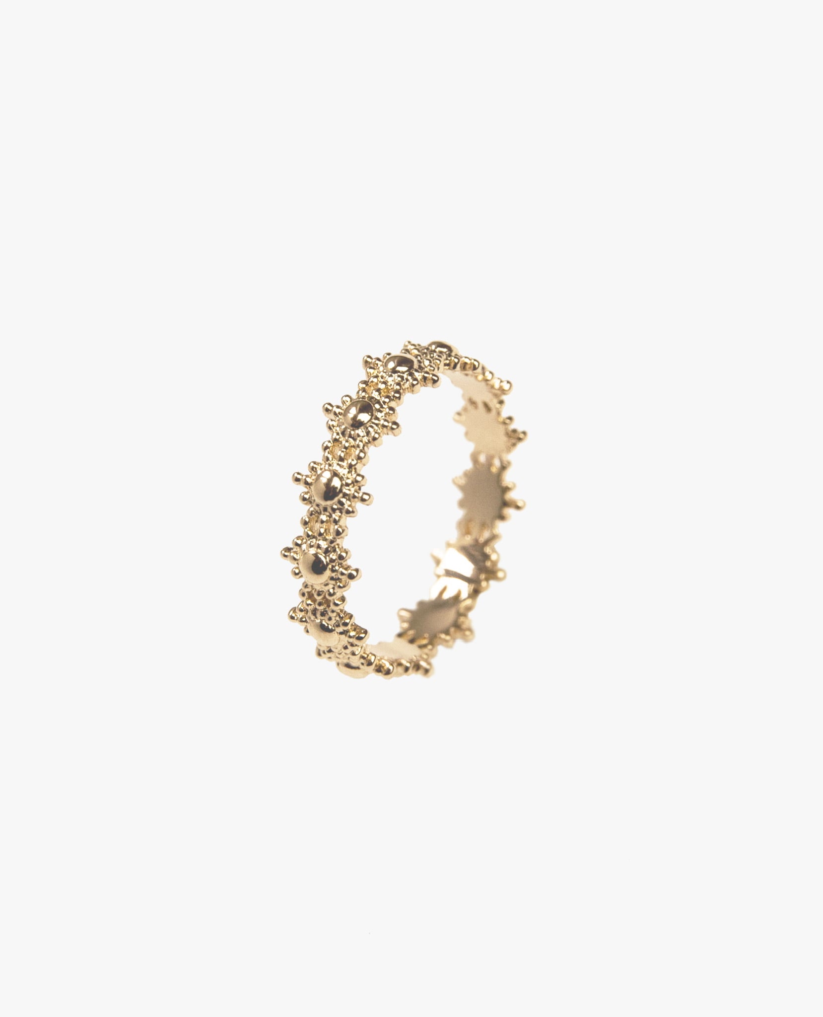 Bague Pampelona, España - Bague en plaqué or soleils moyens