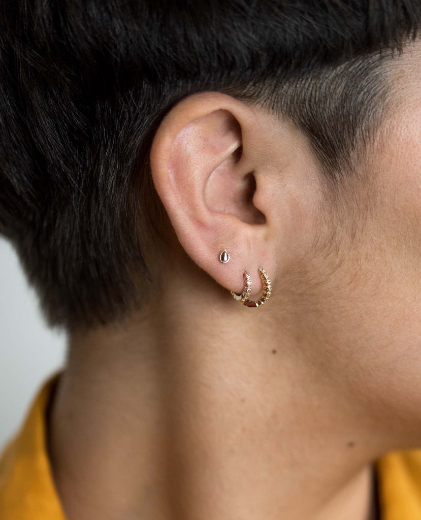Boucle d'oreille earrings créoles brillantes shiny résistante à l'eau wateproof