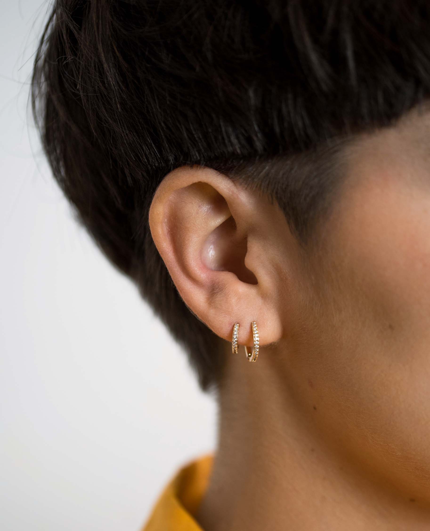 Boucle d'oreille earrings créoles brillantes shiny résistante à l'eau wateproof