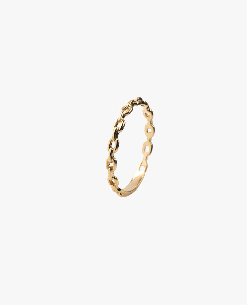Bague plaqué or ring gold plated résistante à l’eau waterproof chaine simple chain 