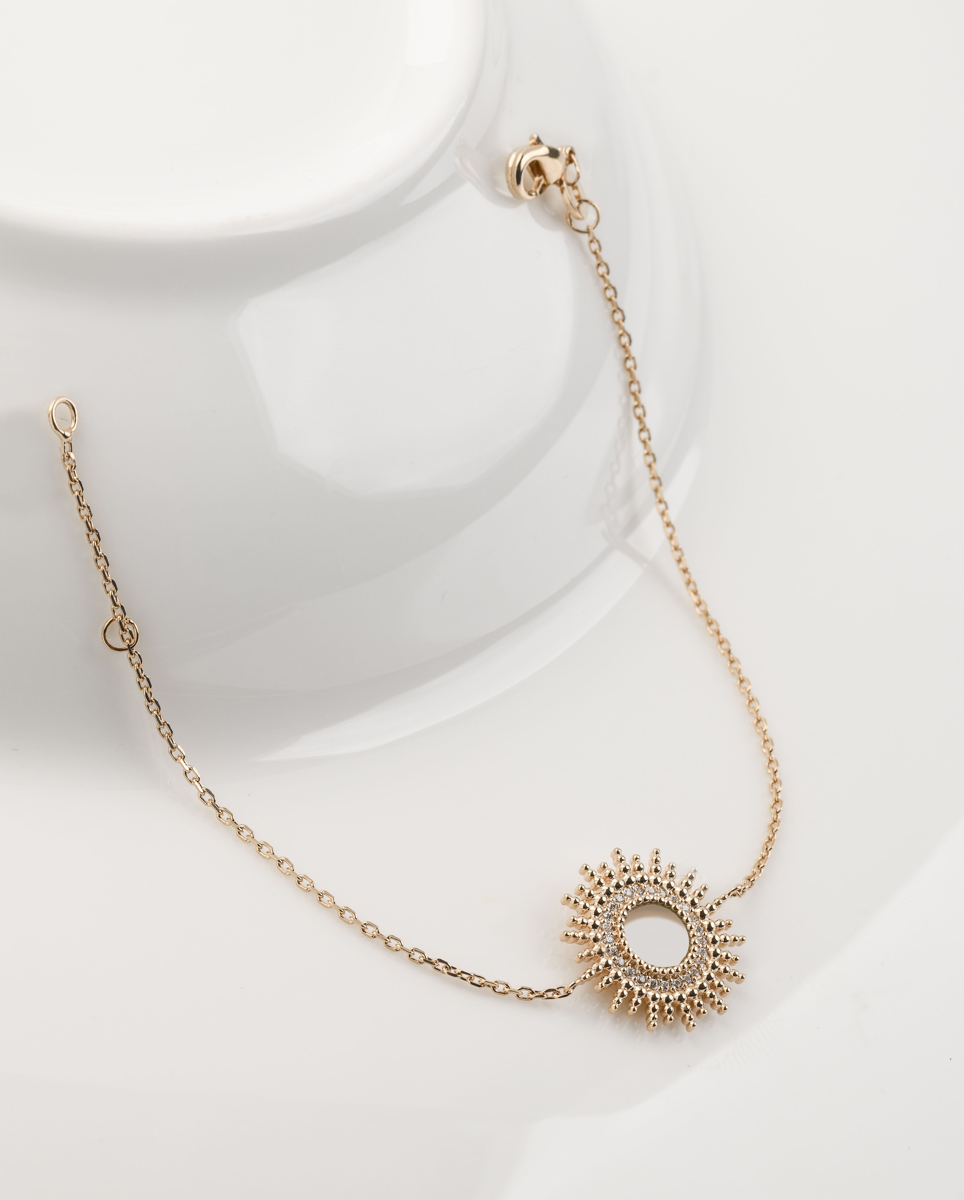 Bracelet plaqué or golden plated waterproof resistant à l'eau soleil sun brillant