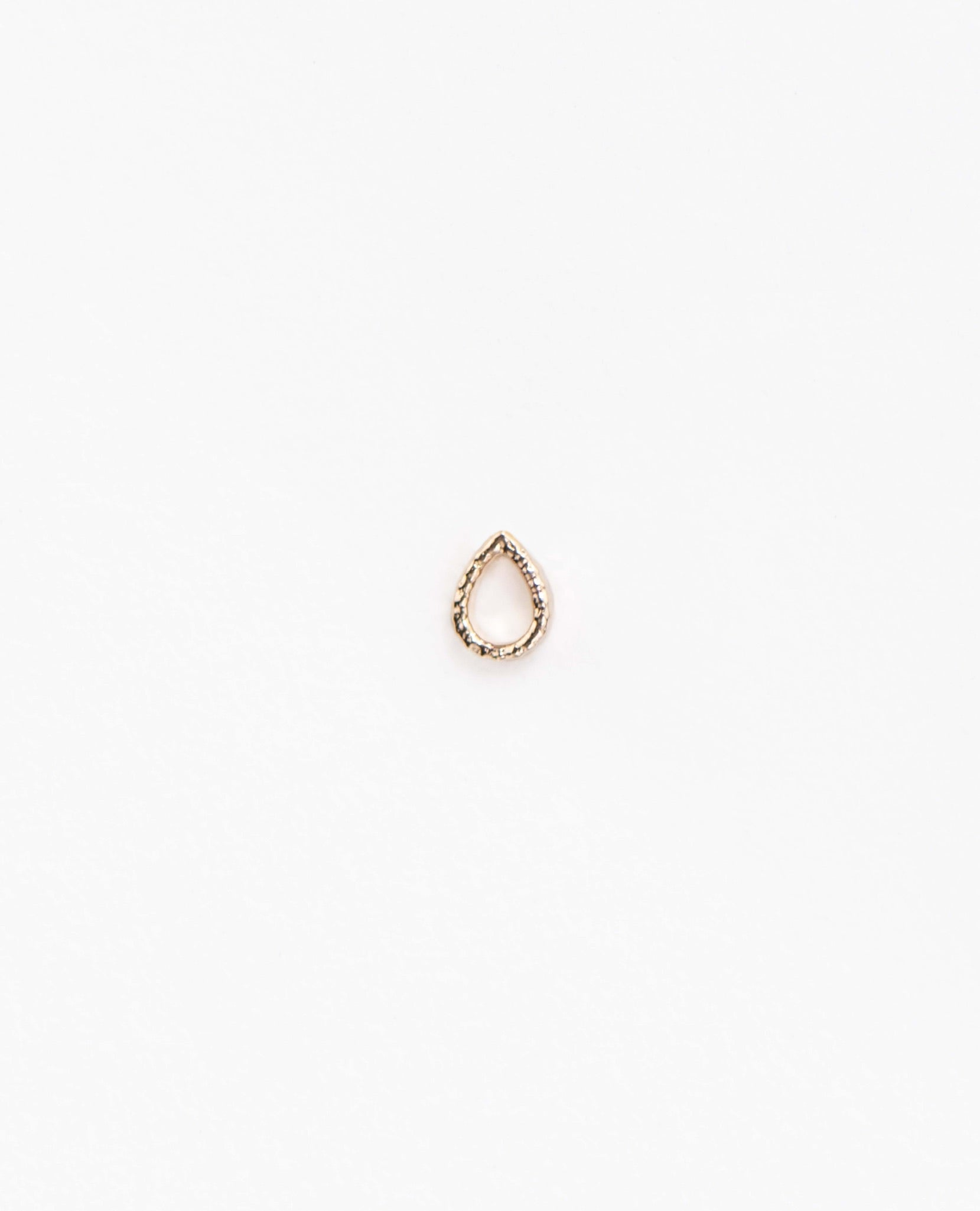 Boucle d'oreille puce goutte vide plaqué or résistante à l'eau earring empty drop gold plated waterproof