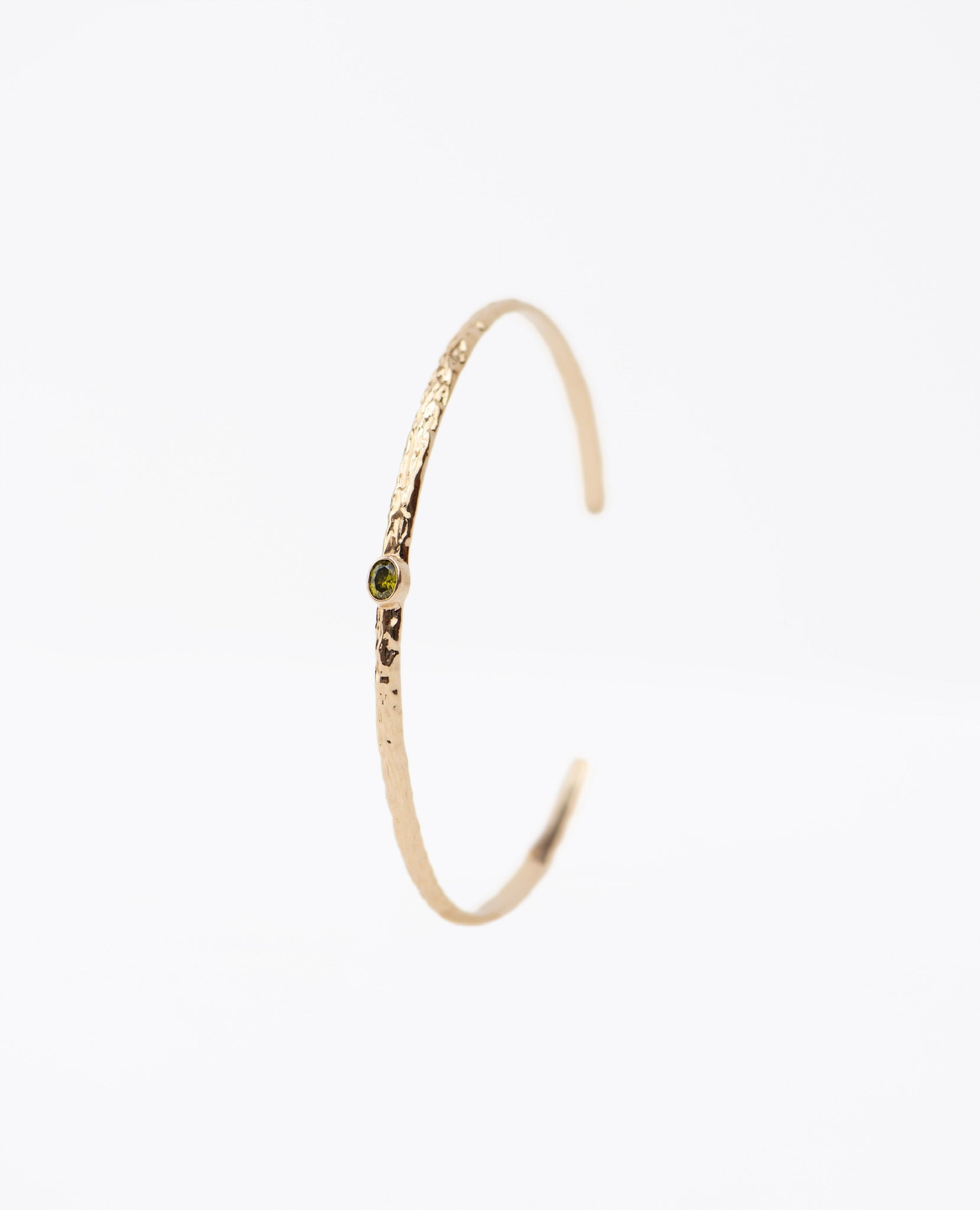 Bangle Bracelet Zircon Shiny Irregular Texturized Gold plated plaqué or waterproof résistant à l'eau brillant