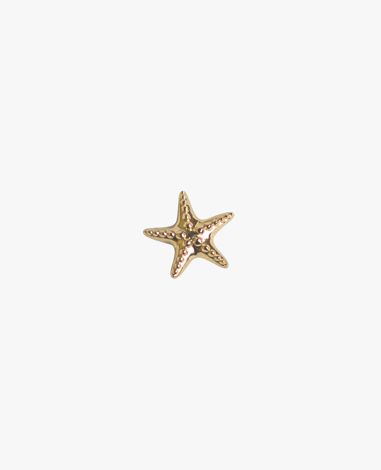 Boucle d'oreille puce forme étoile de mer résistant à l'eau plaqué or Starfish gold plated waterproof earrings 